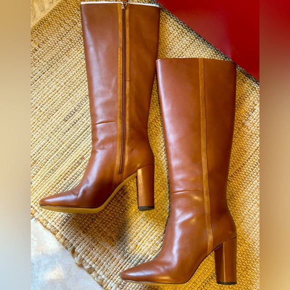 BODEN s8/39 full zip knee boots-very gently loved-original box-leather in/out - Picture 2 of 9